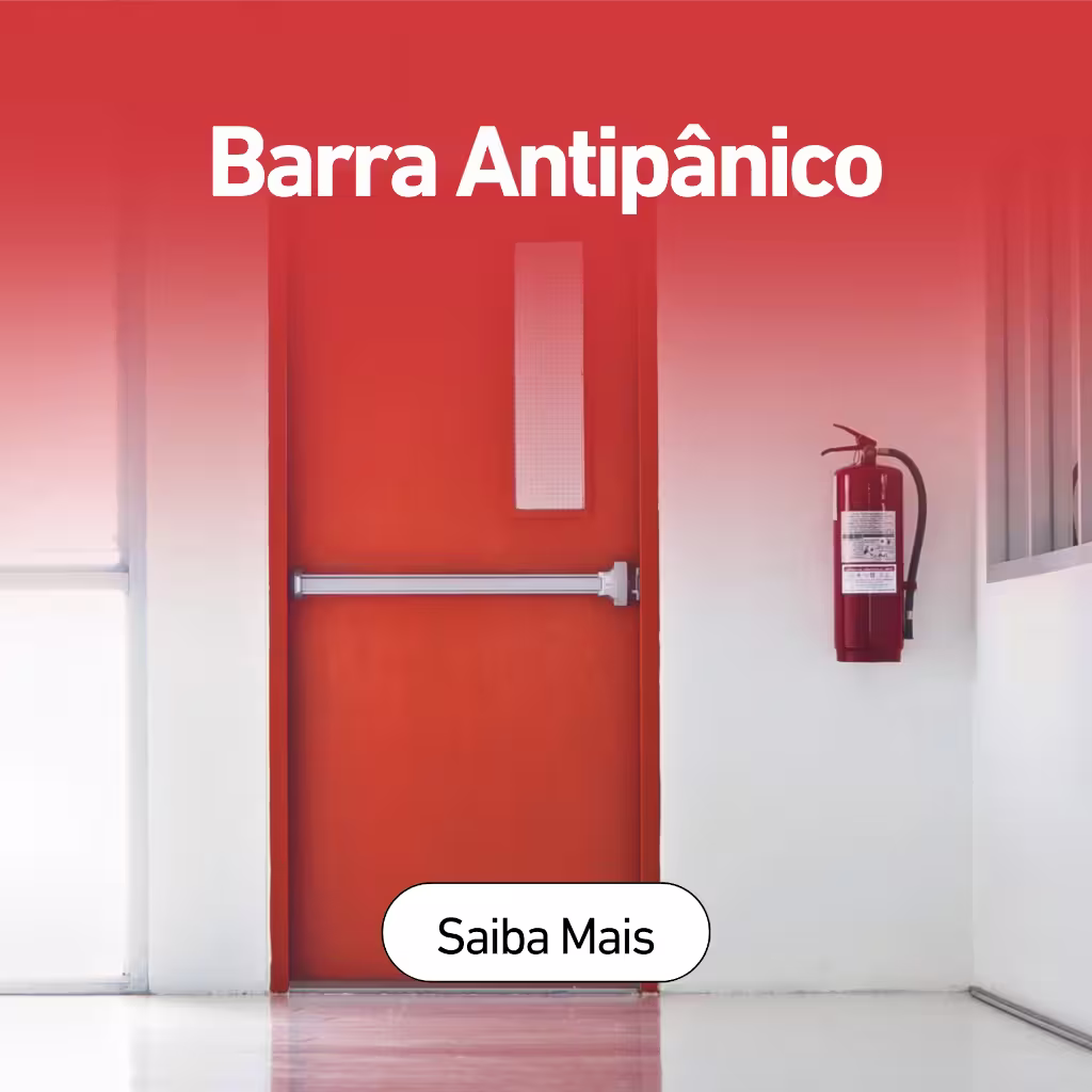 barra antipânico em porta corta-fogo